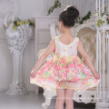 2015 preço barato crianças coreano impresso vestido de verão floral para crianças